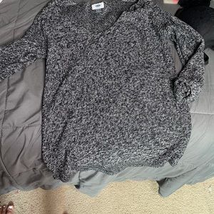 Black and white sweater